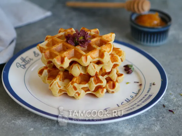 Фото блюда: Банановые вафли на кефире