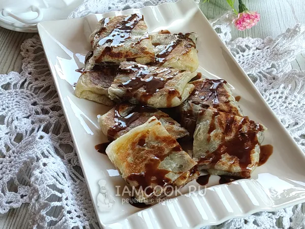 Фото блюда: Роти с шоколадом и бананом