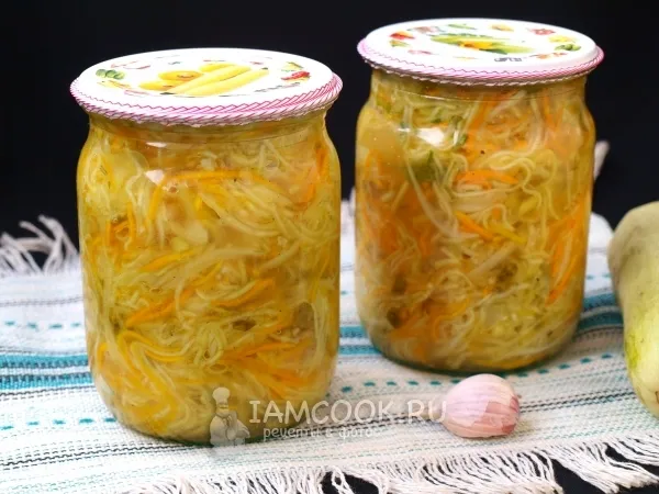 Фото блюда: Салат из кабачков по-корейски на зиму