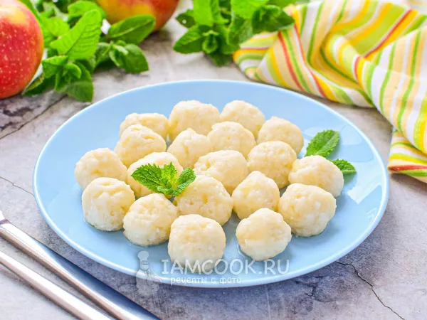 Фото блюда: Ленивые вареники с яблоком