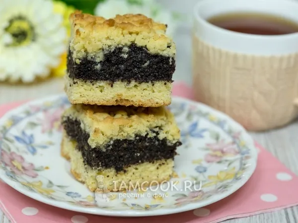 Фото блюда: Песочный пирог с маком