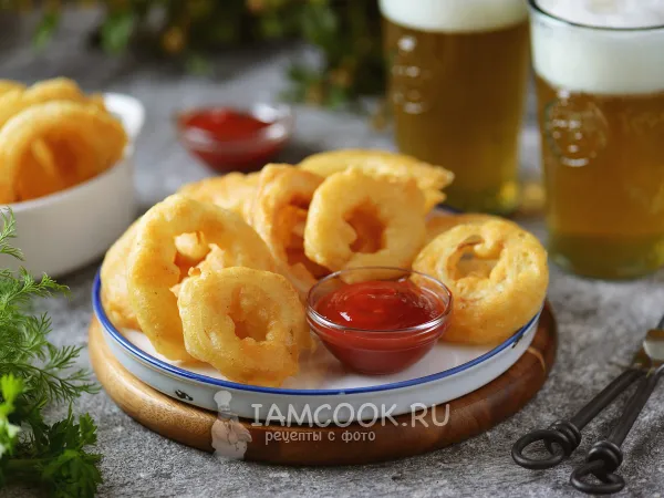 Фото блюда: Луковые кольца в пивном кляре