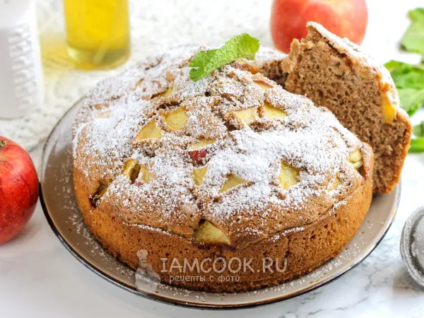 Фото блюда: Шоколадная шарлотка с яблоками