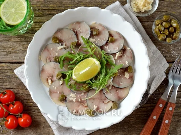 Фото блюда: Рулет из скумбрии (как строганина)