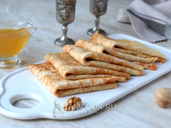 Фото блюда: Ореховые блины на молоке (с грецкими орехами)