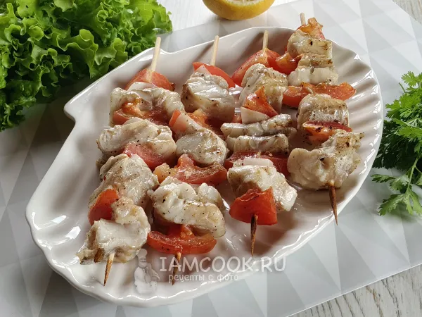 Фото блюда: Шашлык из филе минтая