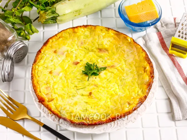 Фото блюда: Запеканка из кабачков с беконом в духовке