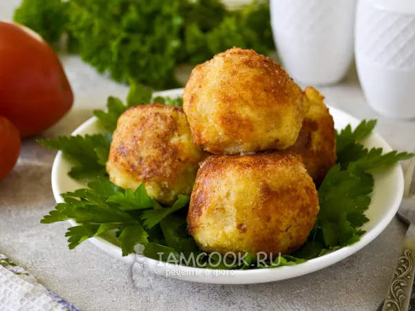 Фото блюда: Картофельные шарики из пюре в панировке с сыром