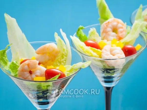 Фото блюда: Салат айсберг с креветками