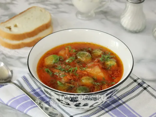 Фото блюда: Борщ с брюссельской капустой