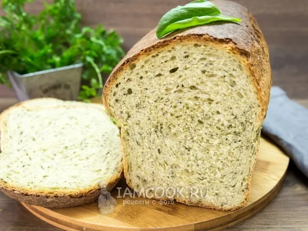 Фото блюда: Шпинатный хлеб с цельнозерновой мукой в духовке