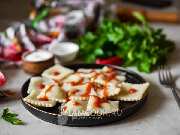 Фото блюда: Равиоли со шпинатом и сыром