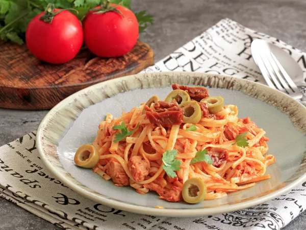 Фото блюда: Лапша с тунцом