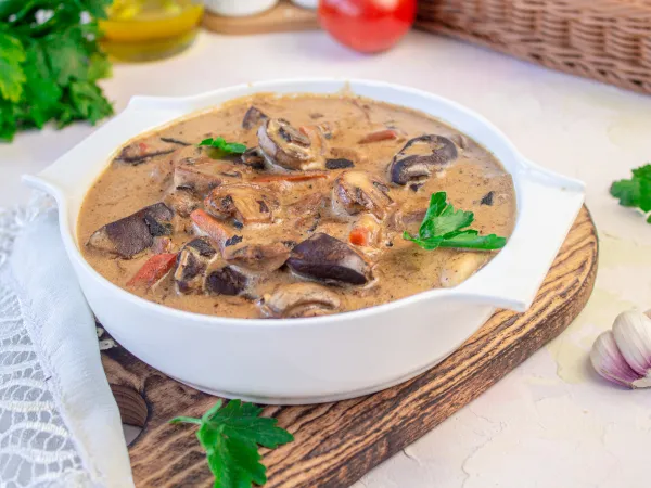 Фото блюда: Сердце индейки с грибами