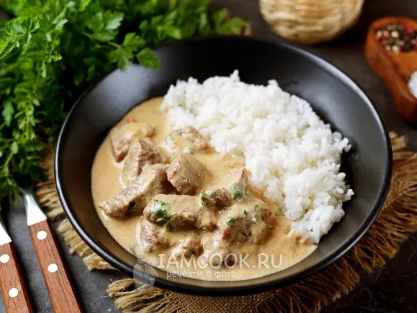 Фото блюда: Тушеная говядина на сковороде