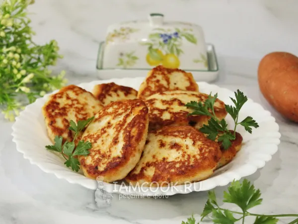 Фото блюда: Куриные котлеты с бататом