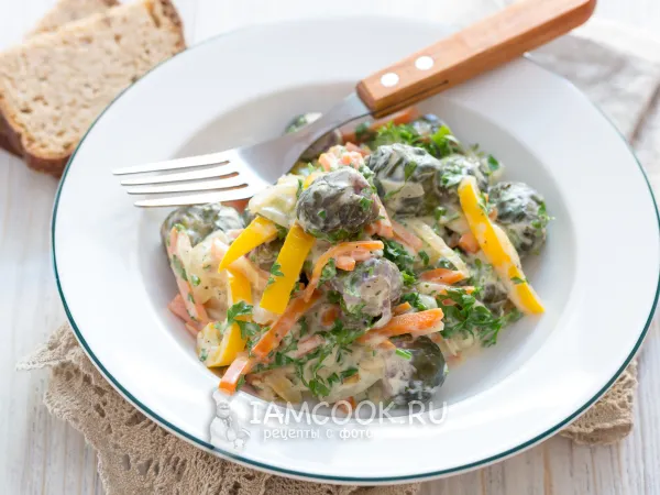 Фото блюда: Брюссельская капуста в сметане