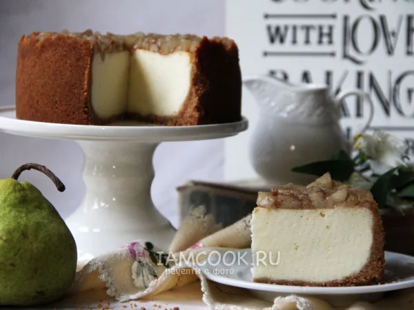 Фото блюда: Чизкейк с грушей