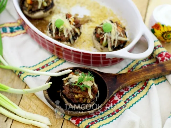 Фото блюда: Шампиньоны фаршированные мясом