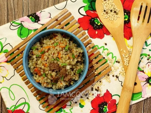 Фото блюда: Перловка с тушенкой в мультиварке