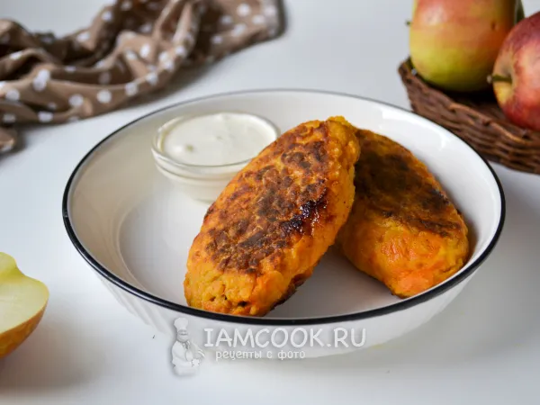 Фото блюда: Зразы морковные с черносливом
