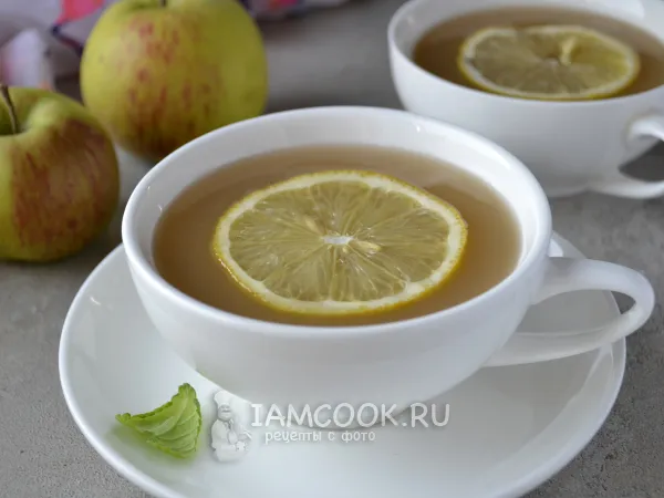 Фото блюда: Кисель из яблок с крахмалом (из свежих)