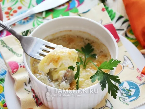 Фото блюда: Жульен из белых грибов с курицей