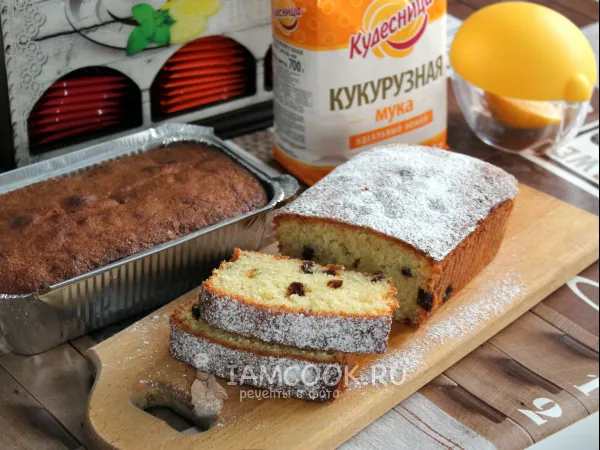 Фото блюда: Кекс «Столичный» из кукурузной муки