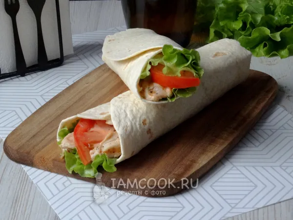 Фото блюда: Ролл Цезарь в тортилье