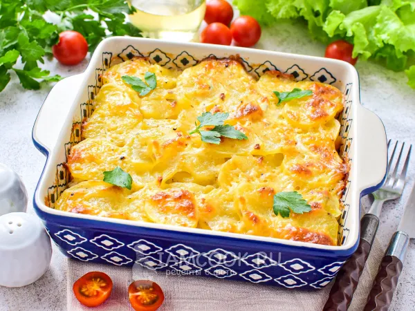 Фото блюда: Гратен из картофеля с курицей