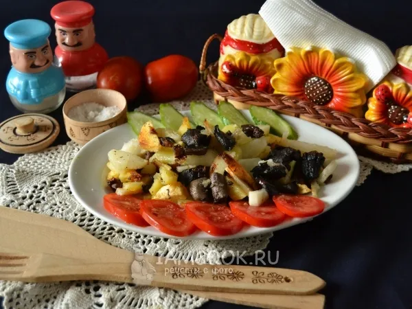 Фото блюда: Подосиновики жареные с картошкой