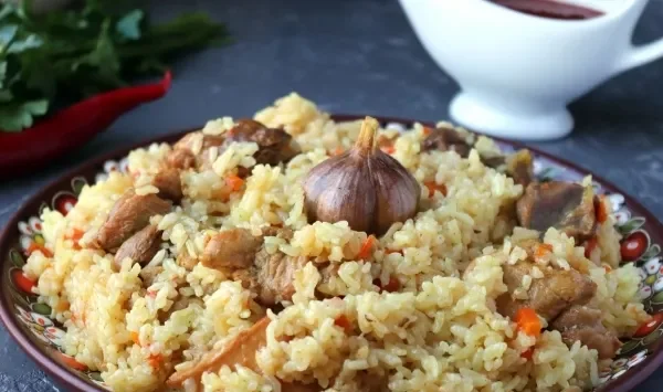 Фото блюда: Плов с курицей в духовке