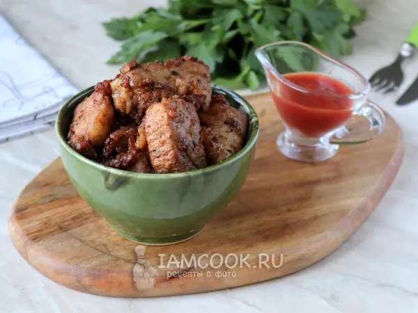 Фото блюда: Жареная свинина в соевом соусе