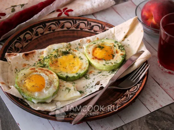 Фото блюда: Яичница в кабачке