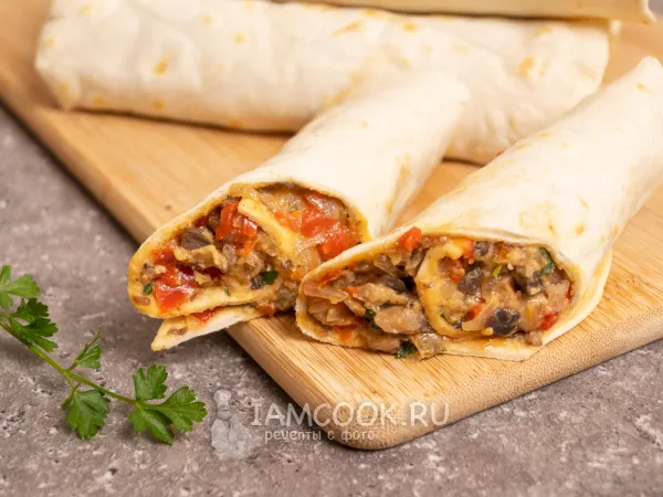 Фото блюда: Тортилья с постной начинкой