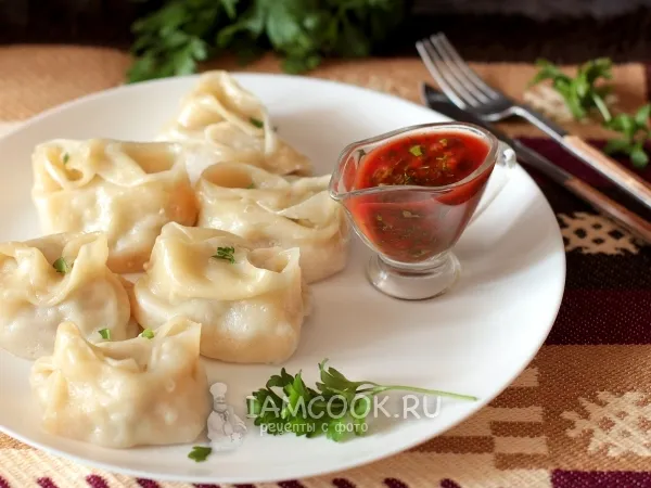 Фото блюда: Манты с мясом и капустой