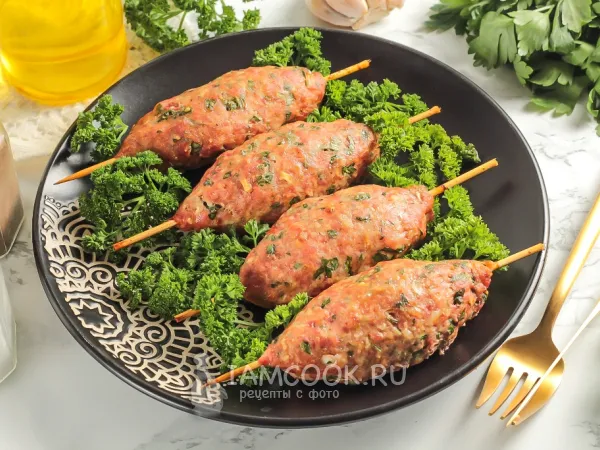 Фото блюда: Люля-кебаб из баранины в духовке