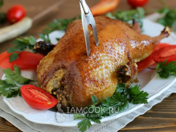 Фото блюда: Утка в майонезе с чесноком в духовке