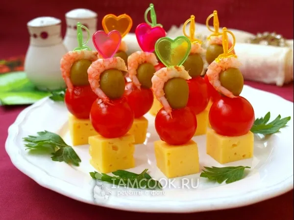 Фото блюда: Канапе с креветками