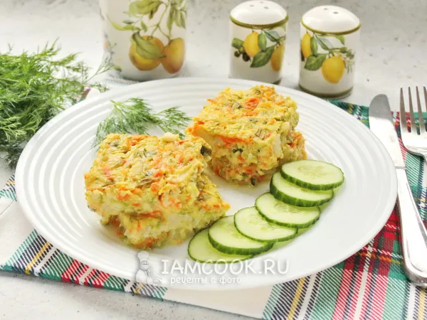 Фото блюда: Постная запеканка из кабачков в духовке