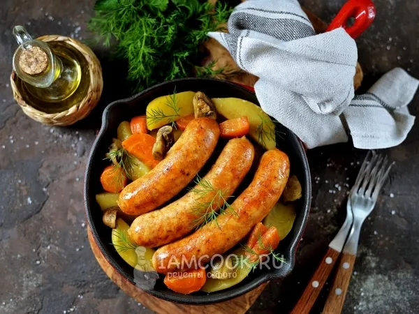 Фото блюда: Купаты в рукаве в духовке