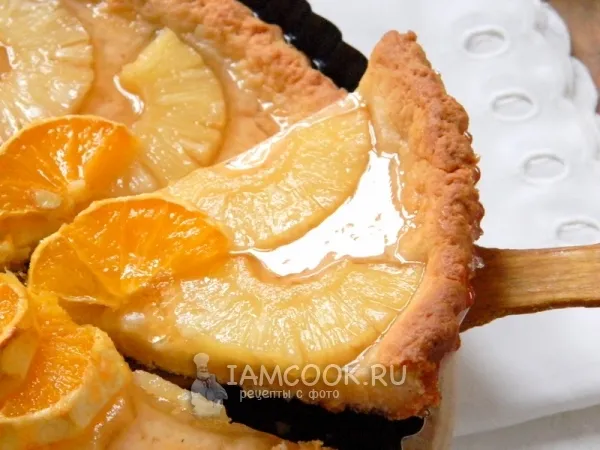 Фото блюда: Творожный пирог с фруктами