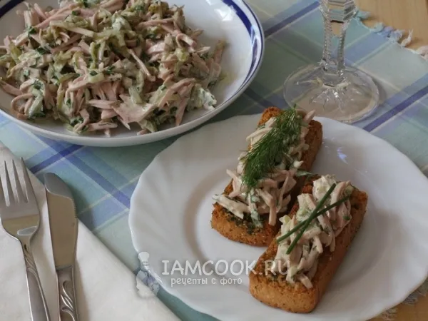 Фото блюда: Fleischsalat - Немецкий салат с колбасой