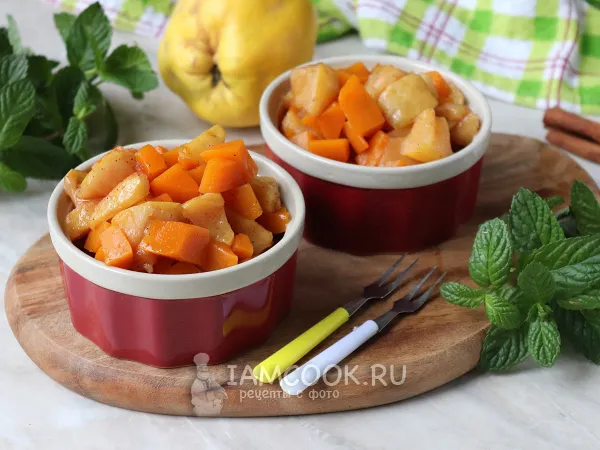 Фото блюда: Тыква с айвой в мультиварке (десерт)