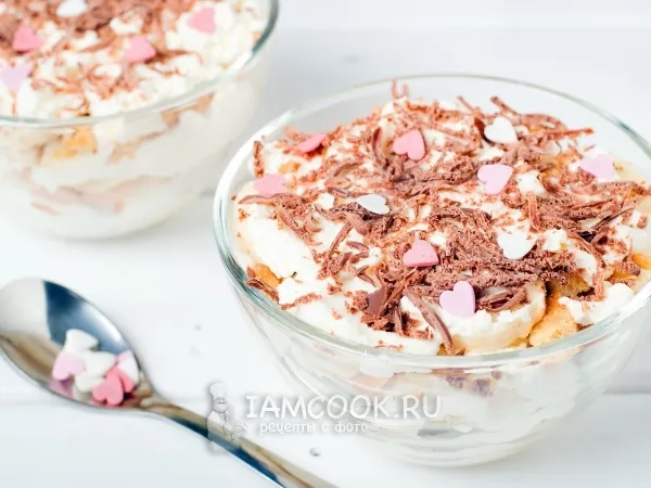 Фото блюда: Десерт из печенья и творога без выпечки