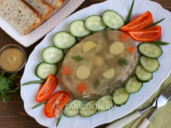 Фото блюда: Куриный холодец с потрошками