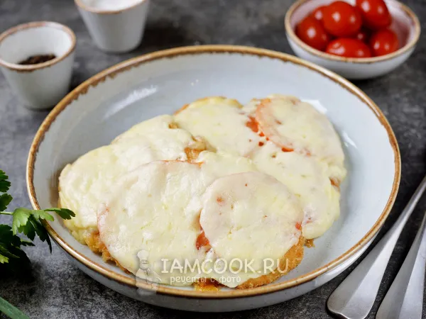 Фото блюда: Шницель по-французски