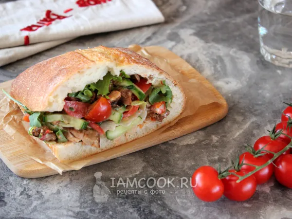 Фото блюда: Донер/данар кебаб в чиабатте