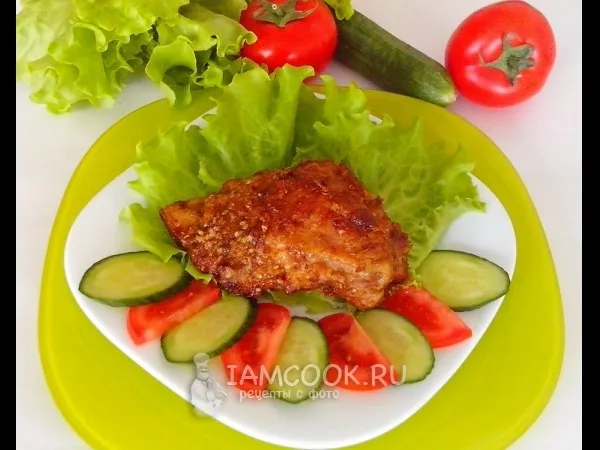 Фото блюда: Куриные бедра, запеченные в пряном соусе