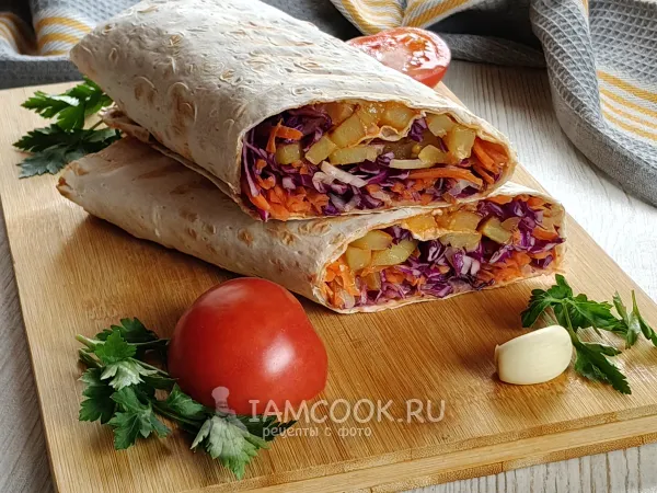 Фото блюда: Шаурма с овощами